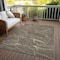 Homeroots 9' X 12' Brown And Ivory Abstract Washable Indoor Outdoor Area Rug 601042 - alternate 5