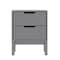 Flash Furniture Dallas Wooden Night Stand, Bedroom Side Table with 2 Storage Drawers for Kids in Gray MG-9007-1-2NS-GY-GG - alternate 3