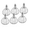 Homeroots Set of Six Clear And Silver Round Cut Crystal Salt and Pepper Shakers 375762 - alternate 3