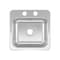 Franke Bar Sink Kindred Stainless Steel Top Mount 15 in W X 15 in L Single Bowl CSLA1515-6-2CBN - alternate 2