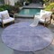 Homeroots 8' Purple Round Washable Indoor Outdoor Area Rug 598856 - alternate 4