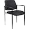Boss Square Back Diamond Stacking Chair W/Arm In Black B9503-BK - alternate 1