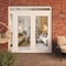 Vdomdoors Front Exterior Prehung Metal-Plastic Double Doors Clear Glass / MANUX 8666 White Silk / Office Comm MANUX8666DEXD-WS-W72+12xH80+16-RH-I - alternate 2