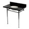 Kingston Brass 36-Inch Black Granite Console Sink with Stainless Steel Legs, 8-Inch, 3-Hole KVPK36228K81 - alternate 1