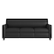 Flash Furniture Black Leather Soft Reception Sofa w/Left and Right Side Charging Banks, 2 Outlets, 2USB, 1 USB-C BT-827U-3-BK-GG - alternate 6