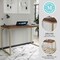 Martha Stewart 23.5 in. D X 47.25 in. W X Engineered Wood, Steel, Walnut Top/Polished Brass Frame XU-M-BLK-106-BR-GLD-MS - alternate 4