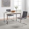 Homeroots Set of Two Gray and Silver Upholstered Velvet And Metal Dining Side Chairs, 2PK 573348 - alternate 3