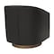 Flash Furniture Dean Club Style Commercial Barrel Accent Armchair, 360 Degree Swivel Metal Base and Sloped Armrests BS-AC22-064-BLKPU-GG - alternate 7