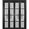 Sartodoors Sliding Closet Double Bi-fold Doors, Felicia 3312 Matte Black with Frosted Glass, Sturdy Tracks Mo FELICIA3312DBF-BLK-72 x 80 (4* 18x80) - alternate 1