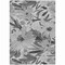 Homeroots 9' X 12' Gray And Charcoal Floral Washable Indoor Outdoor Area Rug 610984 - alternate 3