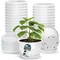 Lifemaster 10-Inch Whiskey Barrel Planters, Durable Plastic Pots with Drainage and Saucer, 25PK LMPBP25WHE - alternate 1