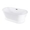 Kingston Brass 60-Inch Acrylic Oval Double Ended Pedestal Tub with Drain, No Faucet Drillings VTDE602824C420 - alternate 1