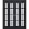 Sartodoors Sliding Closet Double Bi-fold Doors Solid Core Modern Interior VEREGIO7412DBF-ANT-72 x 80 (4* 18x80) - alternate 1
