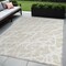Homeroots 5' X 8' Beige and Ivory Abstract Washable Non Skid Indoor Outdoor Area Rug 559230 - alternate 1
