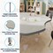 Flash Furniture Wren 60 in Flower Adjustable Height Activity Table, Thermal Laminate Top, Short Legs, Light Gray XU-A60-FLR-LTGRY-T-P-GG - alternate 4