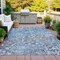 Homeroots 5' X 8' Blue And Gray Abstract Washable Indoor Outdoor Area Rug 631946 - alternate 3