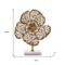 Homeroots 18" Antiqued Gold And White Aluminum And Marble Flowers Abstract Tabletop Sculpture 628148 - alternate 3