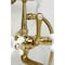 Kingston Brass 7-Inch Wall Mount Tub Faucet with Hand Shower, Brushed Brass CC549T7 - alternate 2