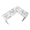 Homeroots 58" White and Black Faux Marble Wood And Metal Corner Computer Desk 489871 - alternate 4