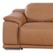 Homeroots 134" Chestnut Italian Leather Reclining Metal USB Sofa 720295 - alternate 4