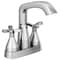 Delta Stryke Two Handle Centerset Bathroom Faucet, 5.94 in, Lumicoat Chrome 257766-PR-MPU-DST - alternate 1