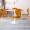 Leisuremod Modern Oyster Side Chair in Transparent Orange with Chromed Base OC17TOR - alternate 2