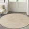 Homeroots 4' Ivory And Gold Round Abstract Indoor Outdoor Area Rug 573835 - alternate 3