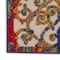 Homeroots 10' Ivory Blue Orange And Green Trellis Indoor Outdoor Runner Rug 546796 - alternate 3