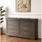 Homeroots 15" Gray Solid Wood Double Dresser 347121 - alternate 4