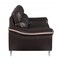 Homeroots 69in Brown And Silver Faux Leather Love Seat 329488 - alternate 4