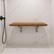 Homeroots 16" X 22" Brown Teak Wall Mount Rectangular Shower Bench 549372 - alternate 2