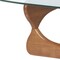 Homeroots 54" Clear and Brown Glass and Wood Triangle Abstract Coffee Table 635429 - alternate 5