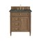 James Martin Vanities Brittany 30" Single Vanity, Pecan w/ 3 CM Parisien Bleu Silestone Top 655-V30-PCN-3PBL - alternate 1