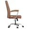 Leisuremod Evander Office Chair in Upholstered Leather and Iron Frame with Swivel and Tilt, Dark Brown EO20DBRL - alternate 5