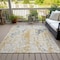 Homeroots 3' X 5' Gold And Ivory Abstract Washable Indoor Outdoor Area Rug 612611 - alternate 2