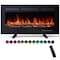Edendirect 36 in. Wall Mount Electric Fireplace in Black, Sleep Mode, Remote, Adjustable Flame Color and Speed ZR-ZHUMI-QBL-X36IN-BK - alternate 1