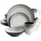Gibson Elite Rings of Saturn 16 Piece Reactive Glaze Stoneware Dinnerware Set in Teal 127326.16R - alternate 1
