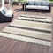 World Rug Gallery Contemporary Boho Indoor/Outdoor Area Rug 6 ft 6 in x 6 ft 6 in Square Gray 5559GRAY6SQ - alternate 1
