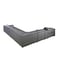 Homeroots Gray Italian Leather Power Reclining U Shaped Eight Piece Corner Sectional With Console 366360 - alternate 3