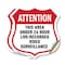 Signmission 24 Hour Surveillance Shield Sign Attenti, 18 inch X 18 inch, Vinyl Decal, 2PK SHI-D-2PACK-18-352 - alternate 1