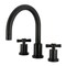 Kingston Brass Two-Handle Deck Mount Roman Tub Faucet, Matte Black KS8320ZX - alternate 1