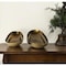 Homeroots Set of Two Gold Hammered Metal Boat Shaped Decorative Bowls, 2PK 392172 - alternate 2