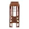 Bali & Pari Tahlia Marbled Tortoise Natural Rattan Console Table - Handcrafted Wicker Accent Table with Style 268-14747-ZORO - alternate 5