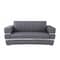 Homeroots 75in Gray And Silver Italian Leather Loveseat 477566 - alternate 1