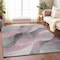 Homeroots 5' X 8' Pink Gray And Silver Abstract Washable Indoor Outdoor Area Rug 616761 - alternate 4
