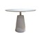 Homeroots 42" White Wood and Metal Pedestal Base Round Top Dining Table 555150 - alternate 1