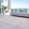Homeroots 9' X 12' Pink And Ivory Abstract Washable Indoor Outdoor Area Rug 613119 - alternate 4