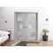 Vdomdoors Sliding French Dbl Pocket Doors 84 x 84in, Light Grey Oak W/ Frosted Glass, Kit Trims Rail Hardware SETE6933DP-OAK-8484 - alternate 1