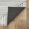 World Rug Gallery Bohemian Stripes Washable Non Slip Runner Rug 2 ft x 8 ft Ivory WR73IVORY2X8 - alternate 4