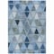 Homeroots 5' X 8' Denim Blue And Sky Blue Geometric Washable Indoor Outdoor Area Rug 583023 - alternate 4